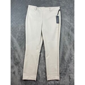 RACHEL ZOE Hi Rise Slim Leg Pants Beige Four Way Stretch Size 14